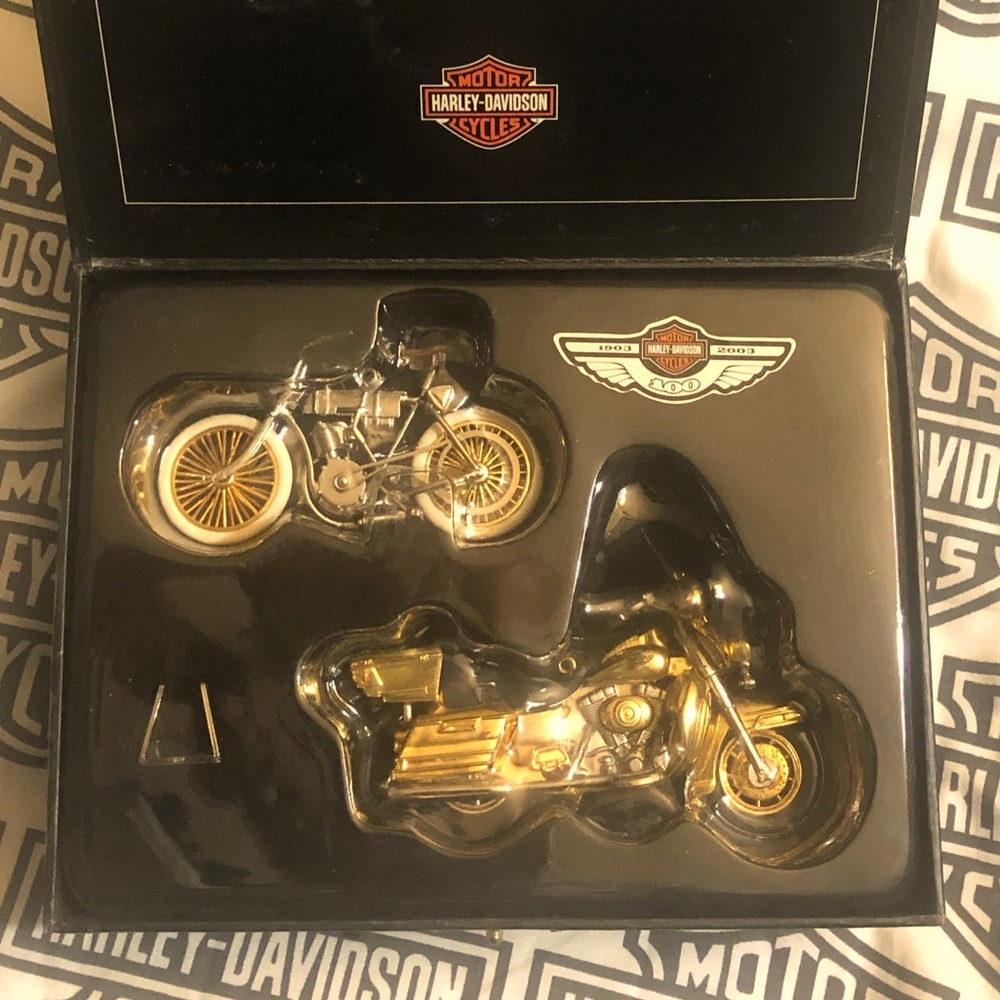 Vintage Hallmark 100th Anniversary  Harley Davidson Ornaments